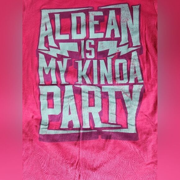 Jason Aldean small pink t-shirt by Bella "Aldean is my kind of party" - Picture 2 of 5